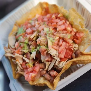 Taco salad to-go! Yum