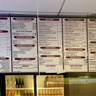 Menu as of 9-2-22!