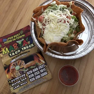 Taco Salad fromMaria's Taco Truck on this hot Saturday afternoon. Yum!