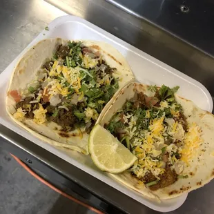 Barbacoa and El Pastor tacos