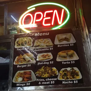 a menu for a mexican restaurant