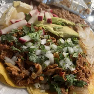 2 pastor taco combo plate