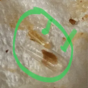 Two pieces of glass in my burrito
