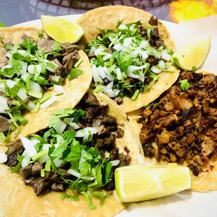 Tacos, Lengua, Carne Asada, Al Pastor