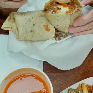 HUGE Meat Burrito with extra cheese