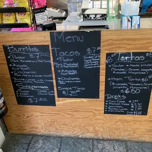 Menu- order at the counter before seating yourself