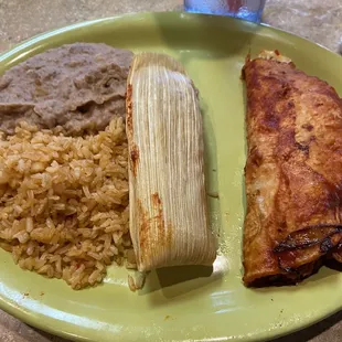 The #13 tamale and enchilada.