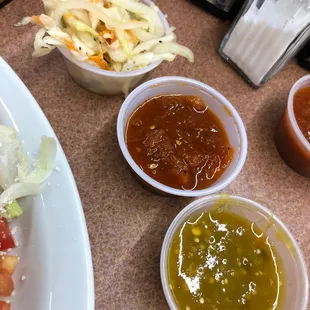 Some of the sauce selections