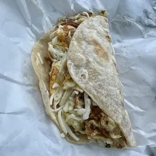 Potato egg and cheese