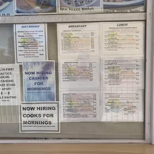 Menu items