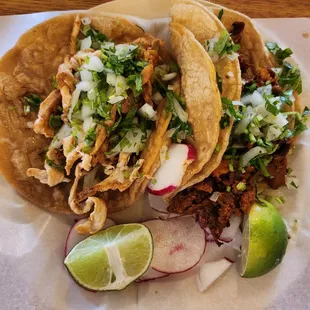 Taco al pastor y pollo