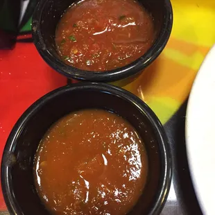 Two kinds of salsa