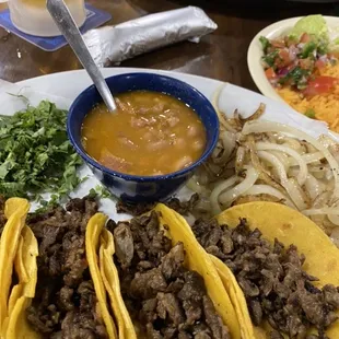 Three taco plate