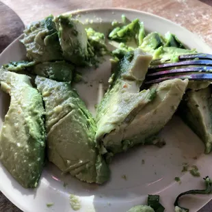 Healthy portion of avocado ordered on the side