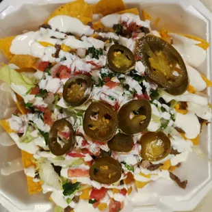 a plate of nachos