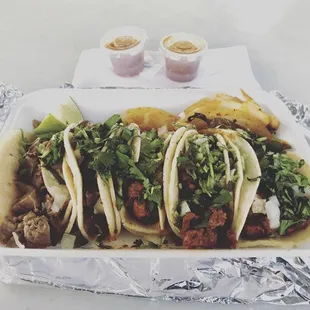 5 tacos for $%