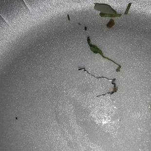 Found this in my carne asada taco!! Looks like a piece of a steel wool cleaning pad-- be careful eating here, they also have a &quot;B&quot; rating.