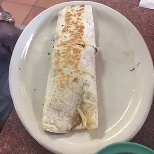 Fajita beef burrito