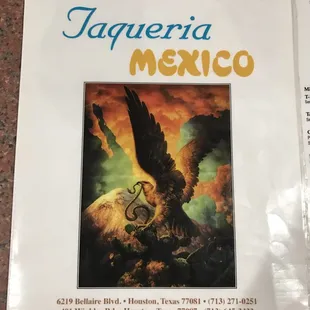 one of my favorite menu covers