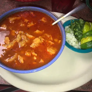 Wow HUGE small menudo! Hot and tripe is super soft