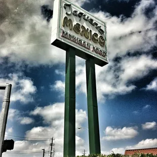 a sign for a mexican restaurant