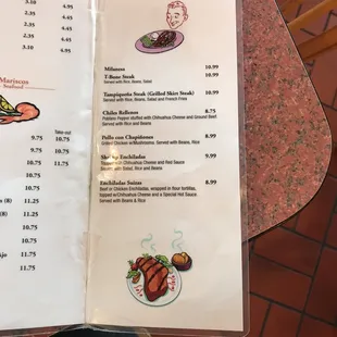 a menu for a mexican restaurant