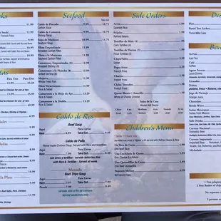 New menu, oct 2018