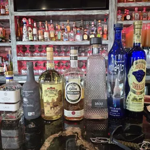 Sample of Premium Tequilas Taqueria Mexico offers...