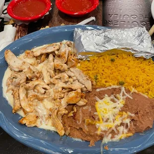 Chicken and L18. Chicken with Cheese Sauce Lunch