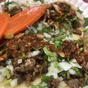 2 Tacos Buches 2 Tacos Carne Asada