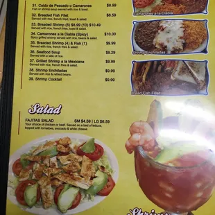 Good seafood menu