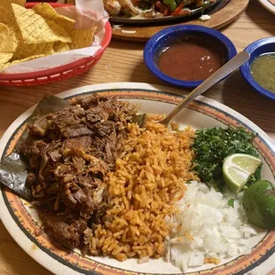 a plate of mexican food