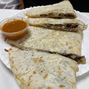 Carne Asada Flour Quesadilla With Meat