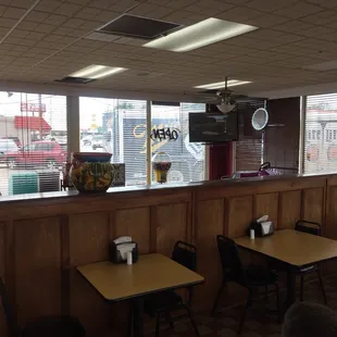 a view of the inside of a restaurant