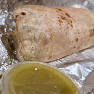 TAQUERIA MÉXICO - BURRITO W/ GREEN SALSA