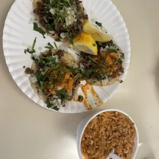 Asada tacos RED sauce tho !!!