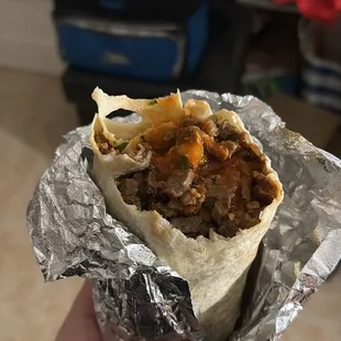 Only Meat Burrito (inside)