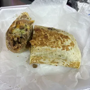 There's steak burrito