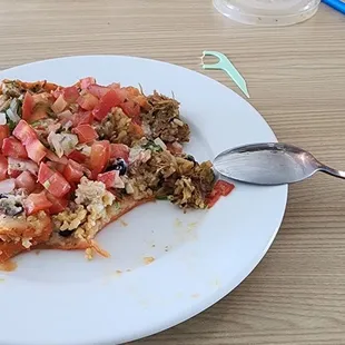 A Chile Verde burrito    with Pico de  diced.