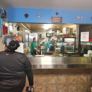 Cooks line, ordering area