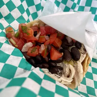 Chicken black bean taco $6+
