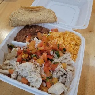 Meat plate with chicken