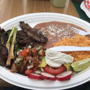 Carne asada plate