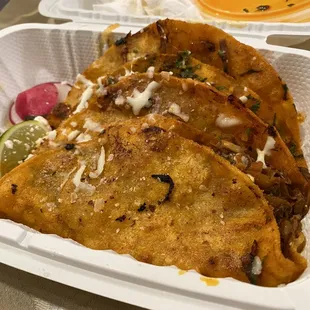 a plate of mexican food