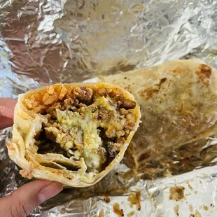 Super burrito with al pastor no beans
