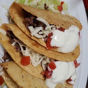 3 Ground beef tacos