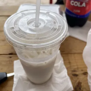 I ate everything but here's my horchata:)