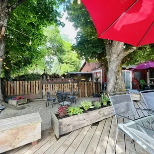 The backyard is delightful!