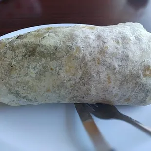 This is one HUGE California Burrito...two hands to pick up this bad boy!