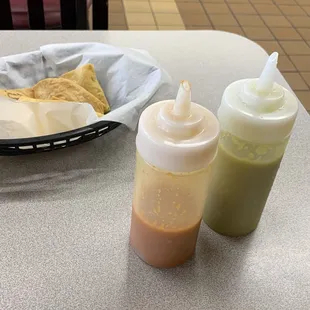 The green salsa was delicious!